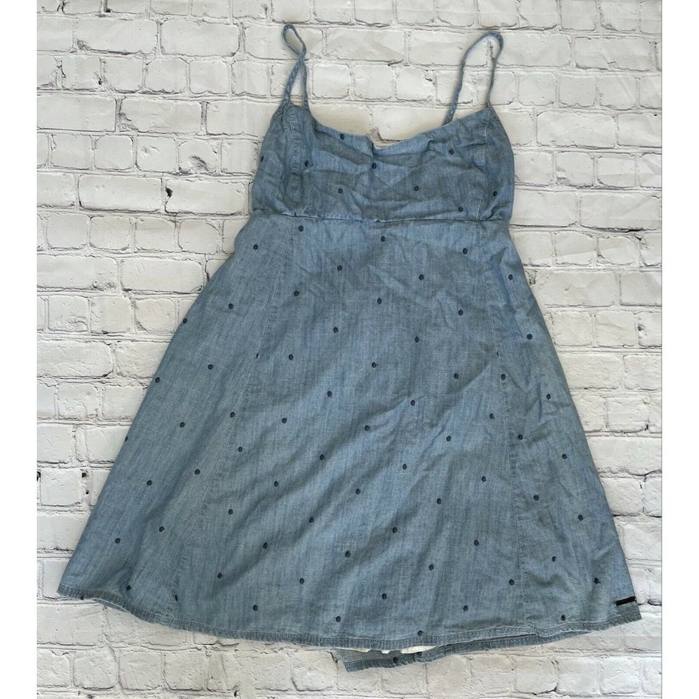 Abercrombie & Fitch Denim Dress Large Polka Dots B